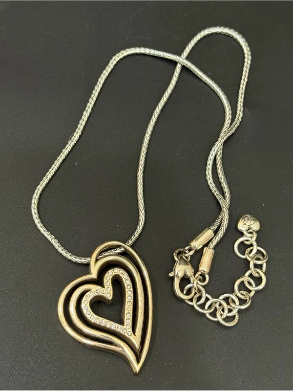 Retired BRIGHTON Infinity Heart Pendant Love Forever Silver-plated Necklace - Image 4