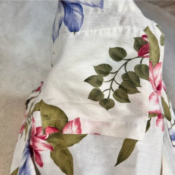 Coldwater Creek floral botanical print linen-blend button-down blazer jacket - Image 6