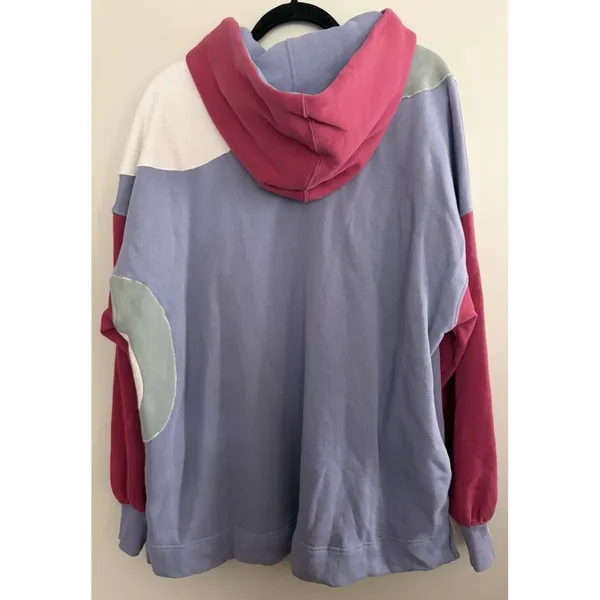 Free People Clover Sweatshirt Floral Poppy Combo‎ Women's Size Small - Image 2