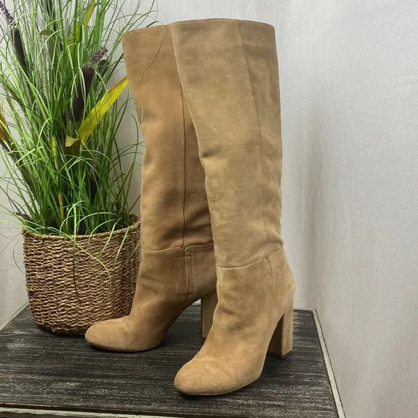 Sam Edelman Tan Caprice Suede Slouchy Knee High Boots 8.5 - Image 2
