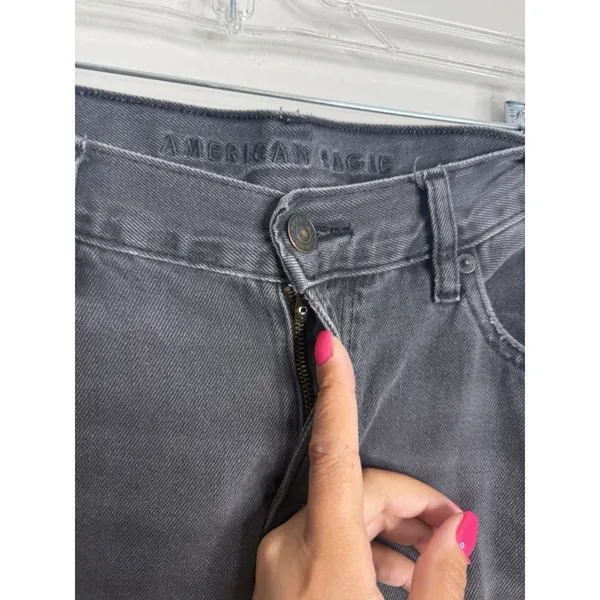 American Eagle‎ Low Rise Skater Jean Washed Black 10 Short Streetwear - Image 6