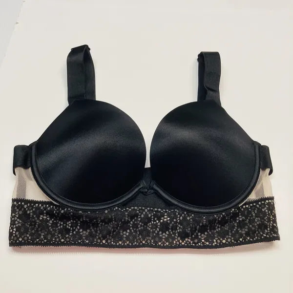 Victoria's Secret Push-Up Bra Size‎ 34C Black Lace Longline Plunge Underwire - Image 7