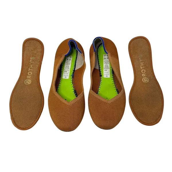 ROTHY’S Fawn Colorway Rounded Toe Ballet Knit Flats Slip On Eco Friendly Size W8 - Image 7