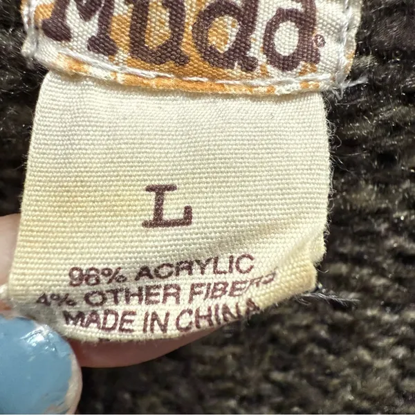 Mudd Heather Brown Cropped Open Front Cardigan Size L EUC - Image 6