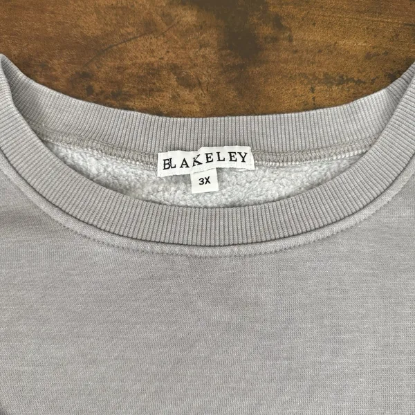 Blakeley gray minimalist boxy casual pullover comfy 3/4 sleeve sweater size 3x - Image 6