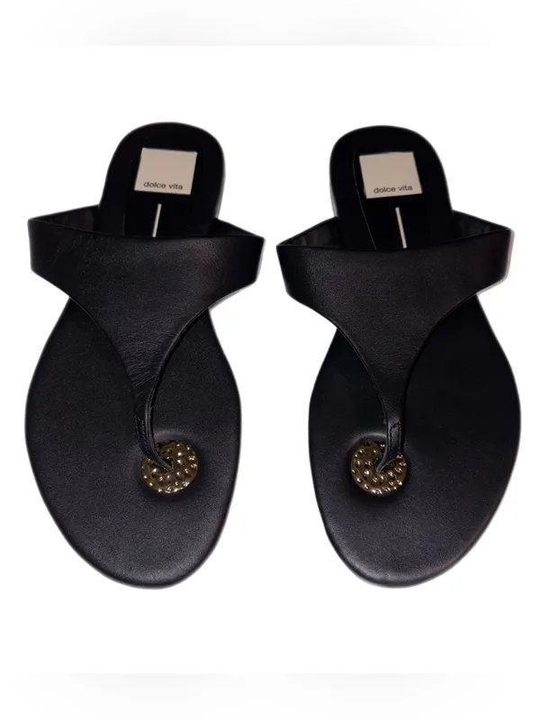 Dolce Vita Kittle Thong Sandals Leather Gold Embellishment Brand NEW Size- 7 - Image 4