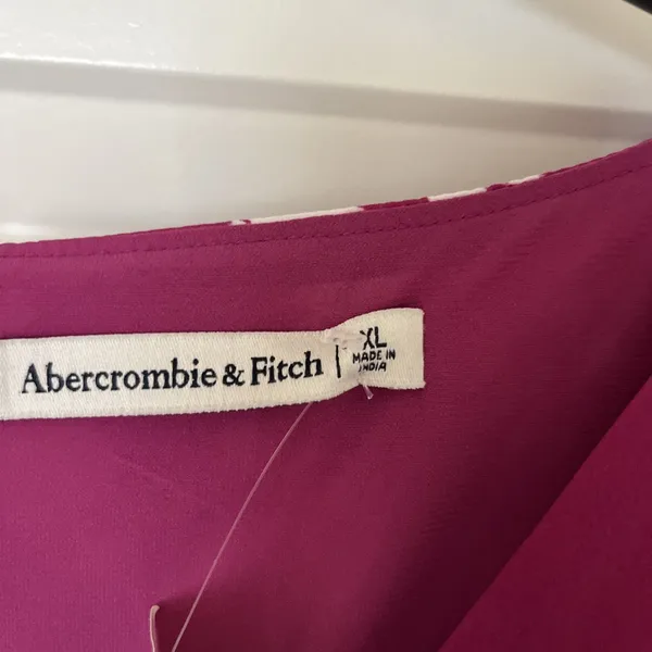 Abercrombie & Fitch Maxi Dress NWT Pink Floral Ruffle Sleeve Slip Dress XL - Image 4