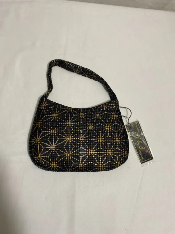Y & S Original Mini Beaded Shoulder Bag Black Gold Geometric Pattern Y2K NWT - Image 7