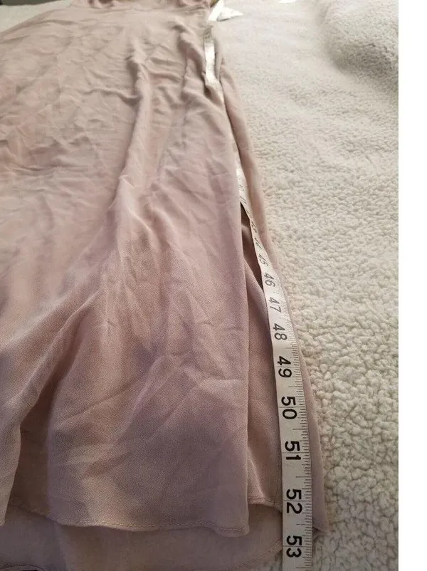 Birdy Grey Jane Convertible Chiffon Maxi Dress Gown in Taupe Size M - Image 12