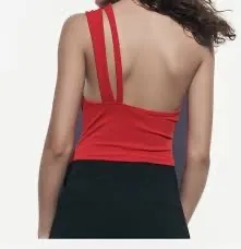 ZARA red crossover bodysuit with ring - Image 3