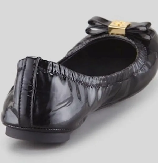 Tory Burch Eddie Bow Patent Leather Ballerina Flats - Image 5