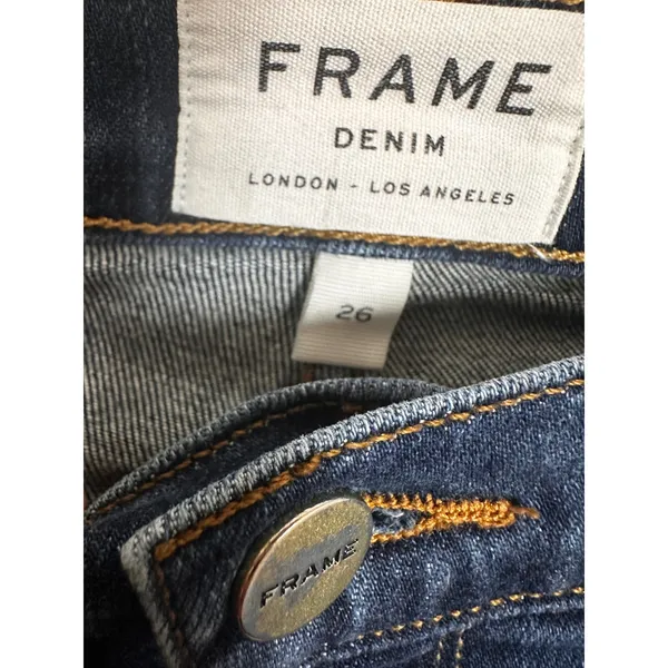 FRAME Denim Le Garcon‎ Slim Boyfriend Jeans Westfield Dark Wash LGJ270 Womens 26 - Image 3