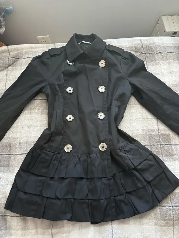 SOLD ON POSHAMRK!! Black Double-Breasted Express Peacoat - Image 4