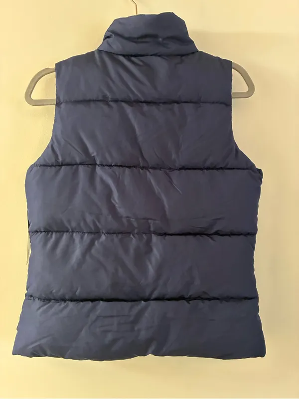 U.S. Polo Assn. Women’s Navy Puffer Vest with Red Logo - Image 3