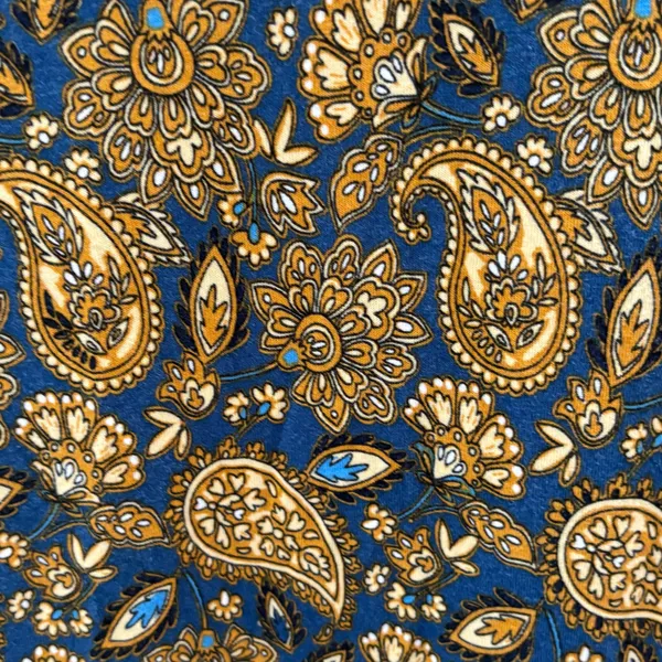 Boden Navy Harvest Gold Paisley Terrace Knot Sleeve Jersey Mini Dress - Image 3