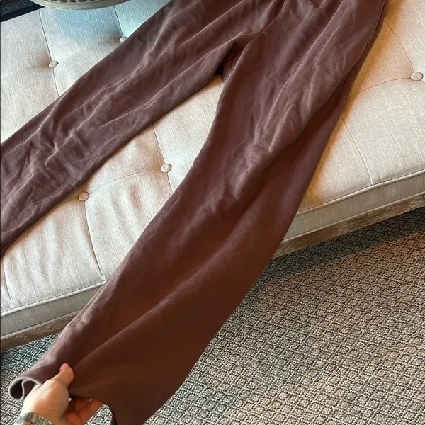 Naked Wardrobe Chocolate Brown Straight Leg Sweats Size Medium - Image 2