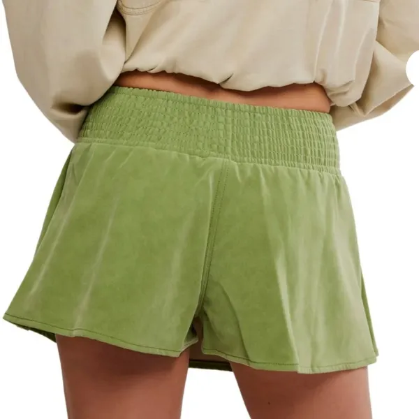 NWT Free People Paradise Found Mini Suede Skort in Going Green - Image 5
