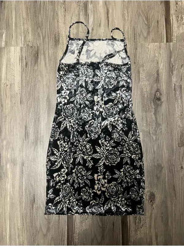 Billabong Mystic Dream Floral Velvet Mini Slip Dress Size Medium 90s Grunge - Image 4