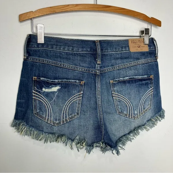 Y2K Hollister low rise jean shorts raw hem‎ size Shows size 26 - Image 6
