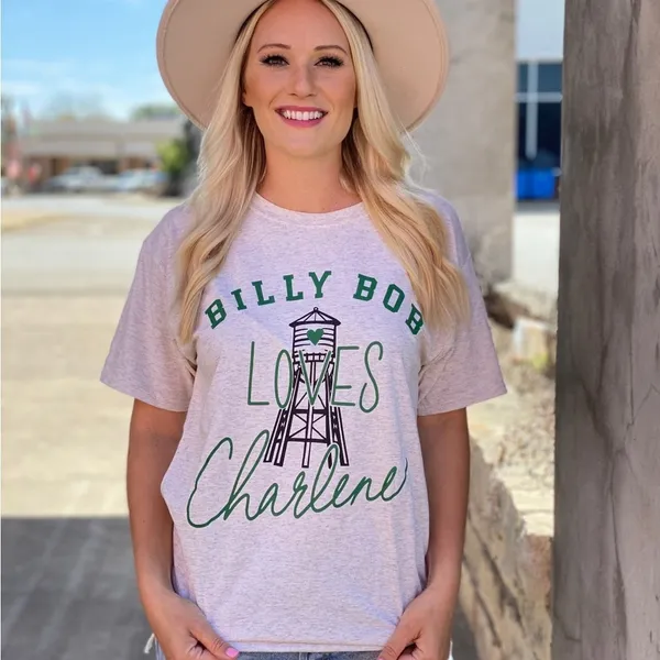 Next Level Apparel Billy Bob Loves Charlene T-Shirt 90s country Joe Diffie - Image 2