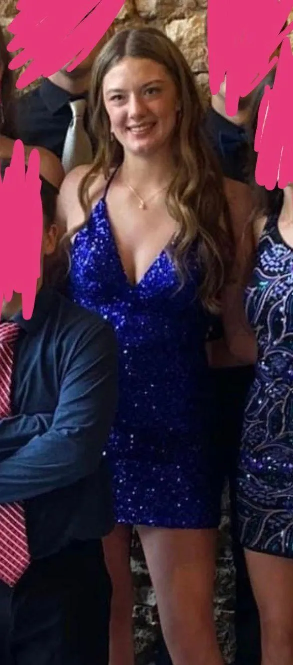 Homecoming Dress Blue Size 8 - Image 2