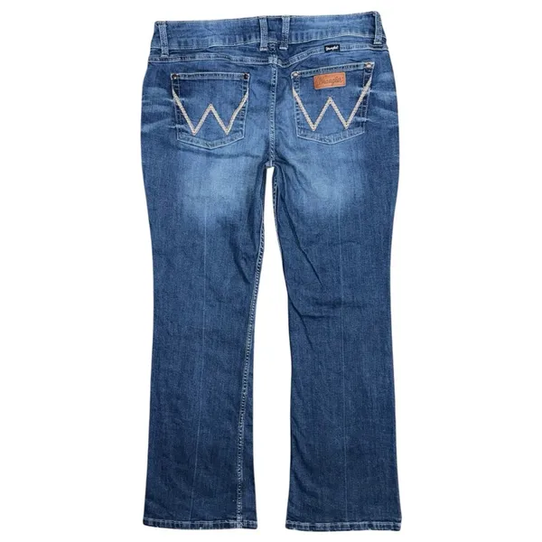 Wrangler Women’s Retro Mae Bootcut Jeans Sz 15 x 32 Mid Rise Stretch Blue Denim - Image 2