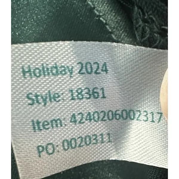 NWT Marine Layer Gabrielle Slip Dress Green Gables XL Maxi Satin Emerald - Image 10
