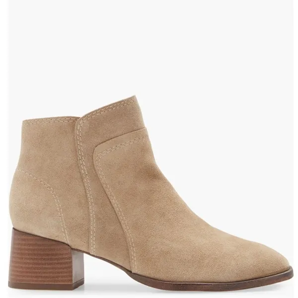 Lucky Brand Lilka Suede Bootie, Block Heel Size‎ 7, Dune Light Brown, NWT - Image 4