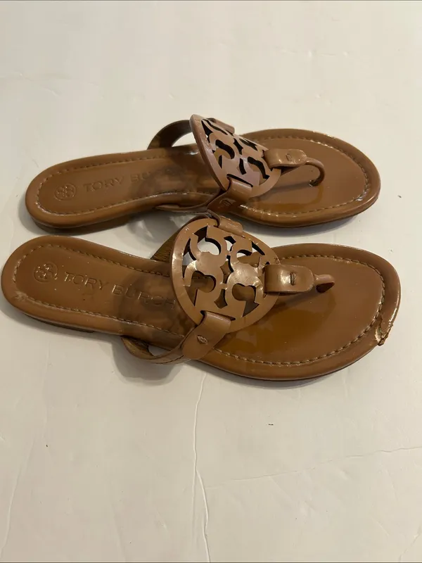 Tory Burch Brown Miller Thong Sandals size 7.5 - Image 3