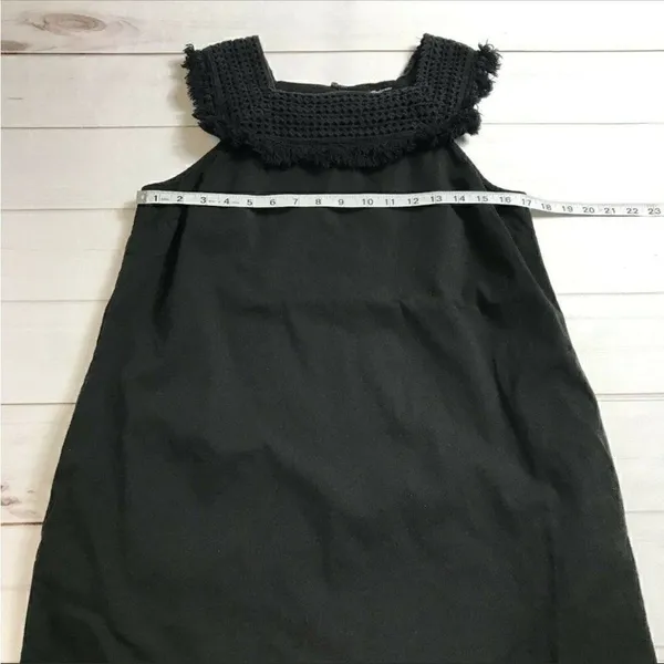 Madewell Black Sundream Fringe Cotton Shift Dress - Image 10