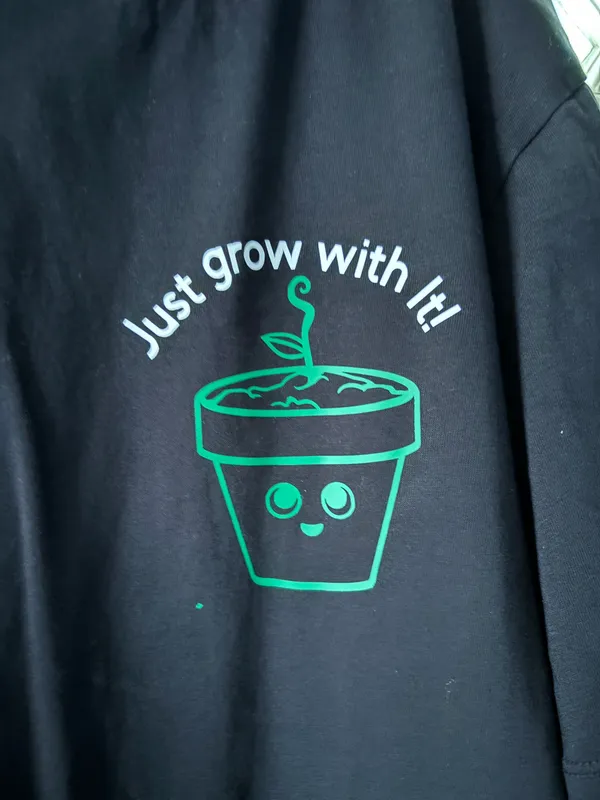 Just Grow With It Tee Shirt Black Size L - Image 2