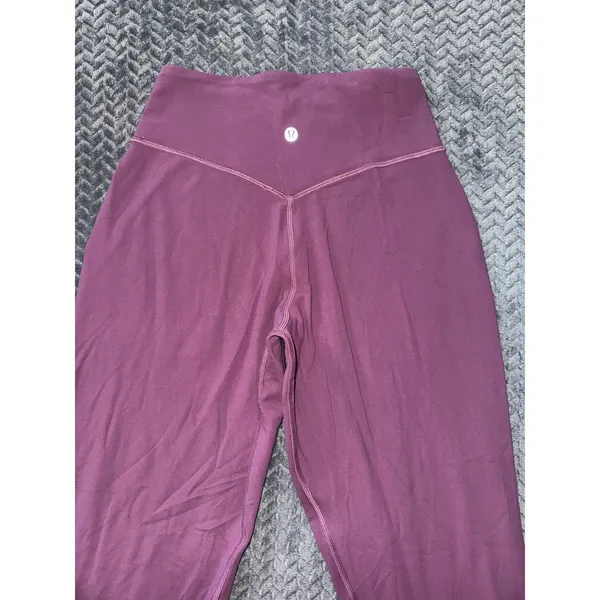 Lululemon‎ Women's Align High Rise Jogger Pants Front Pockets Plum Size 4 - Image 5