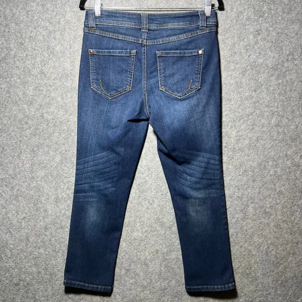 INC Denim Straight Leg Crop Jeans Dark Wash Mid Rise Stretch‎ Womens 6P Petite - Image 8