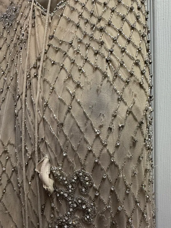 Sherri Hill Nude Beaded Prom Dress - Image 5