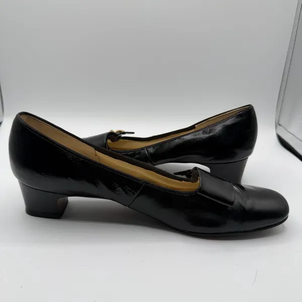 Vintage Naturalizer Funster Black Leather Loafer Heels Women’s 8.5AA Narrow - Image 5