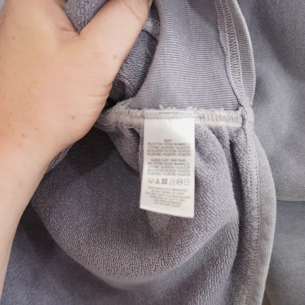 FP Movement Size Small‎ Purple Grey Sweatshirt Ruched Side Cropped Oversized - Image 6