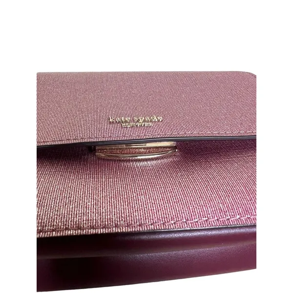 Kate‎ Spade Buddie Glitter Striped Leather Medium Pink Shoulder Bag - Image 6