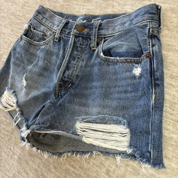 We the Free People Shorts Womens 26 Denim Mid Rise‎ Boho Beach Summer Coastal - Image 2