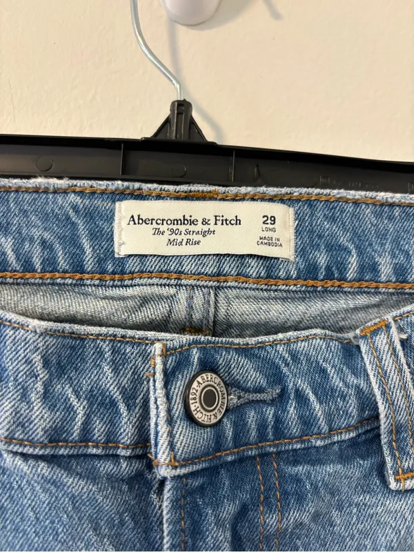 Abercrombie The‎ 90’s Straight Mid Rise 29 Long - Image 4