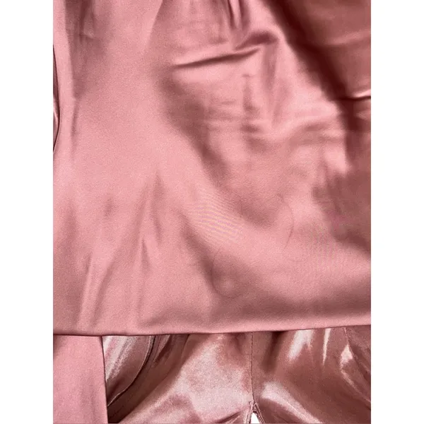 Revelry Women’s Cowl Back V Neck Sleeveless Pink Satin Maxi Formal Dress Size 4 - Image 10