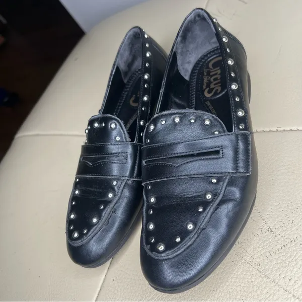 Sam Edelman‎ Black Leather Studded Mules size 6 casual comfort - Image 7