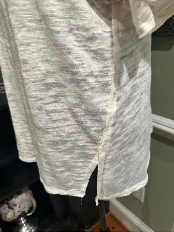 Free People We The Free Maddie Burnout V‑Neck Tee – XS (Oversized) - Image 6