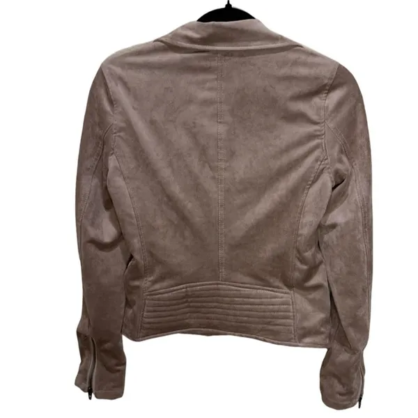Blank NYC Faux Suede Moto Jacket - Sand Stone XS - Image 4