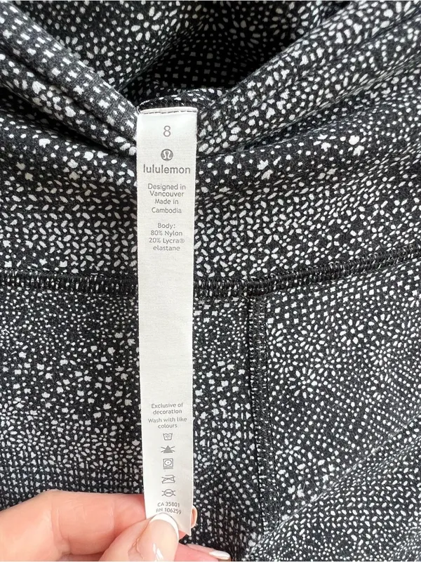Lululemon Align Pant Full Length 28" Meisai Ice Grey Black Size 8 - Image 7