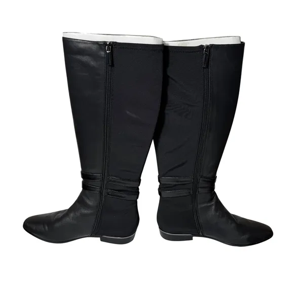 White House‎ Black Market Alexa Tall Boot High Zip Leather Riding Womens 7.5 - Image 2