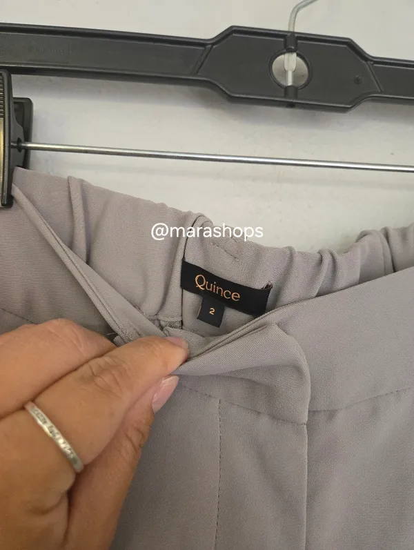 Quince Stretch Crepe Pleated Wide Leg Pants - Image 6