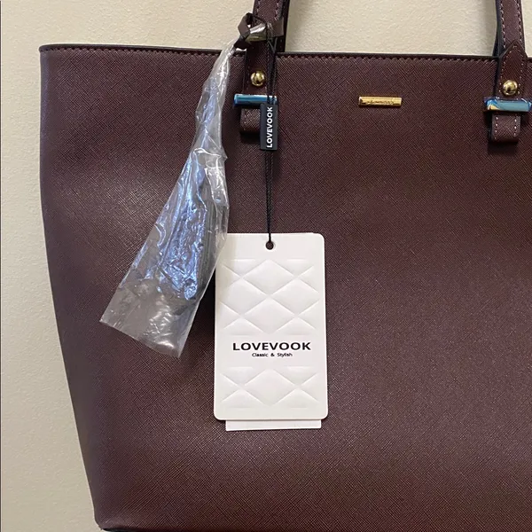 LoveVook brown tote shoulder bag - Image 2