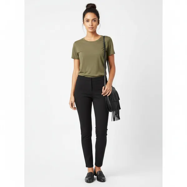 Juicy Couture Black Straight Leg Ankle Length Trouser Pants 4 - Image 2