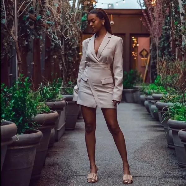 Zara Cream Blazer Mini Dress - Image 2