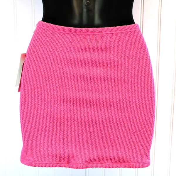 NEW Good American Womens‎ 00/0 XXS/XS Always Fits Swim Skirt Mini Bright Pink - Image 3